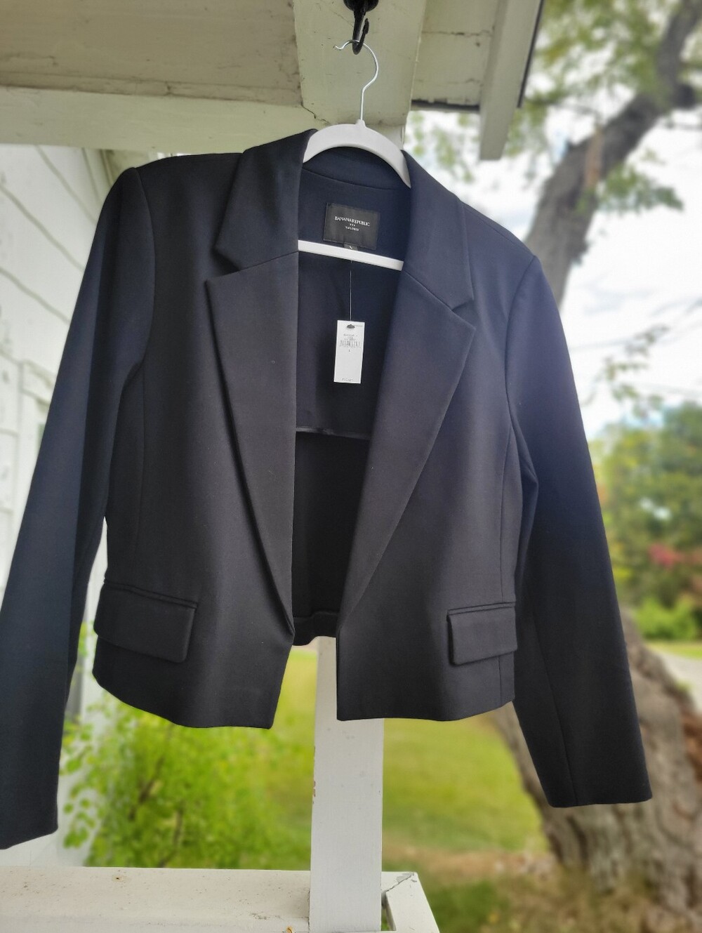 BANANA REPUBLIC, Women's PONTE Blazer, Color-black, Size-Large *Beautiful*